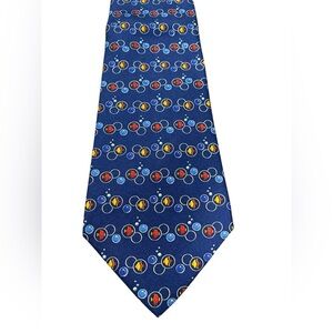 Salvatore Ferragamo blue angel tropical fish 100% silk neck tie